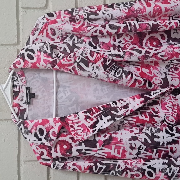 Wearever Pink/Black 1 Button Blazer Jacket. Size 2X (Runs small) NWOT - Picture 2 of 9